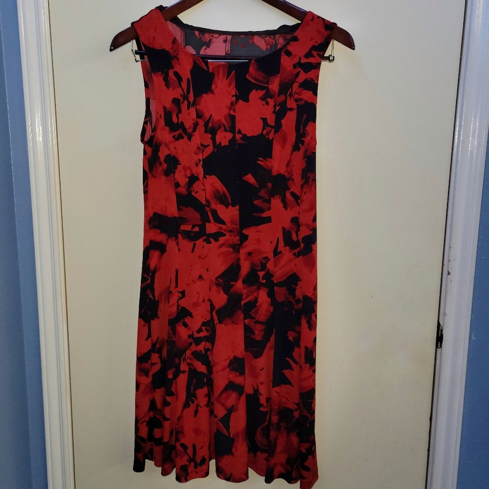 Beautiful floral red dress